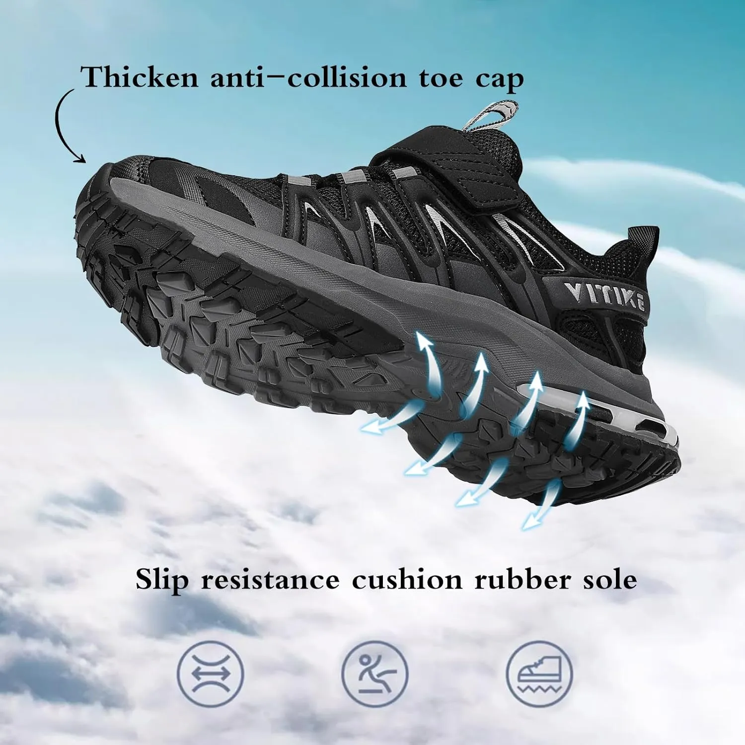 JMFCHI Kids Sneakers Boys Girls Tennis Running Shoes Outdoor Hiking Sneaker for Boys Athletic Breathable