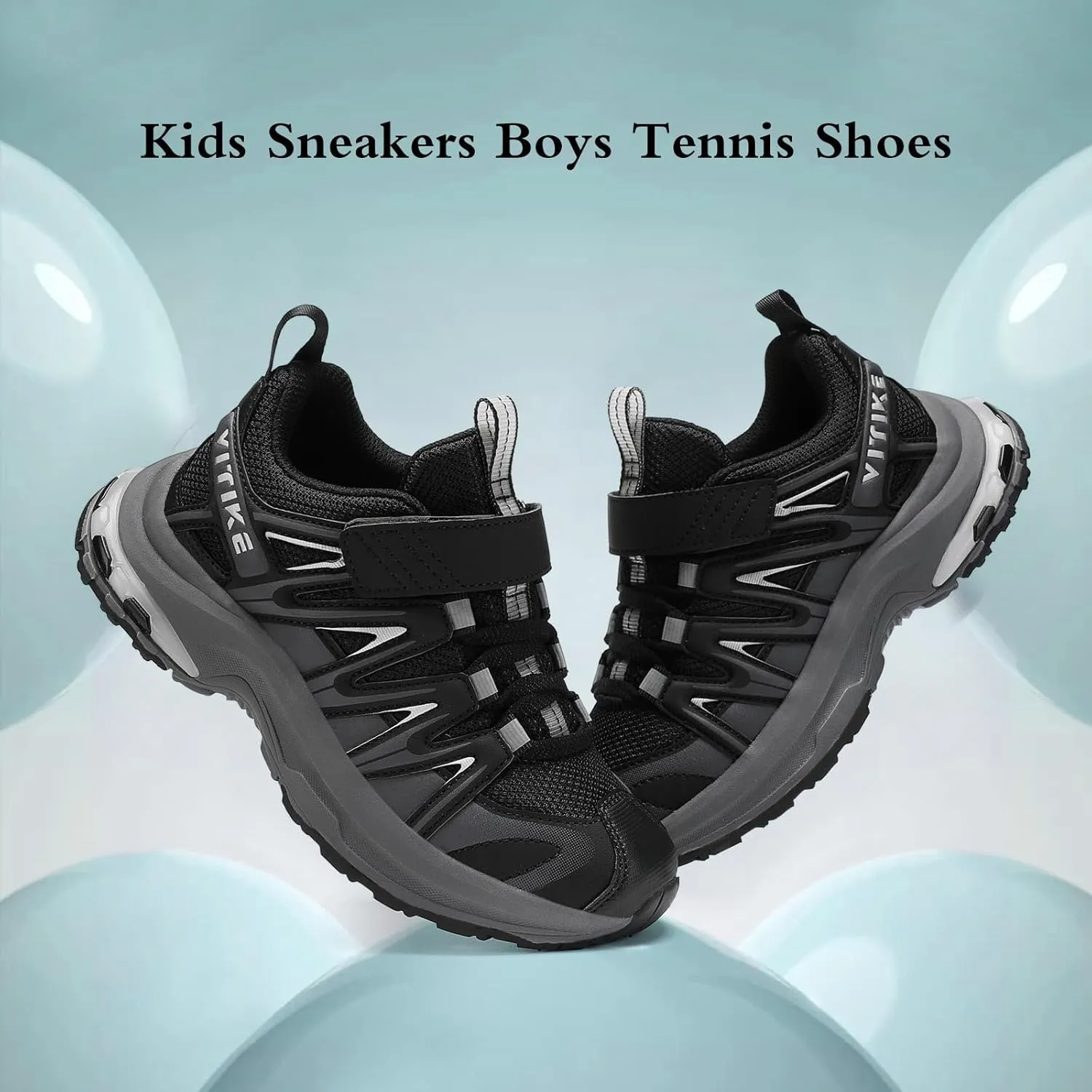 JMFCHI Kids Sneakers Boys Girls Tennis Running Shoes Outdoor Hiking Sneaker for Boys Athletic Breathable