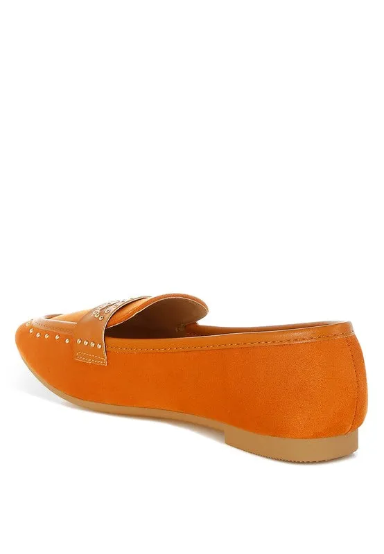 Lumina Penny Strap Studded Loafers for Elegant Style