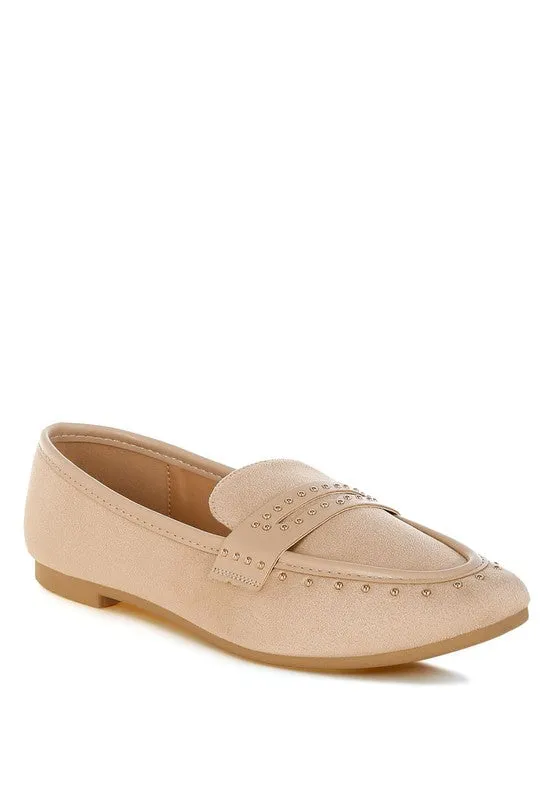 Lumina Penny Strap Studded Loafers for Elegant Style