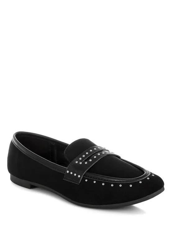 Lumina Penny Strap Studded Loafers for Elegant Style