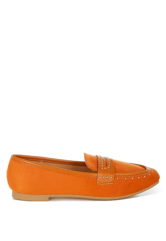 Lumina Penny Strap Studded Loafers for Elegant Style