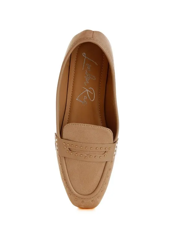 Lumina Penny Strap Studded Loafers for Elegant Style