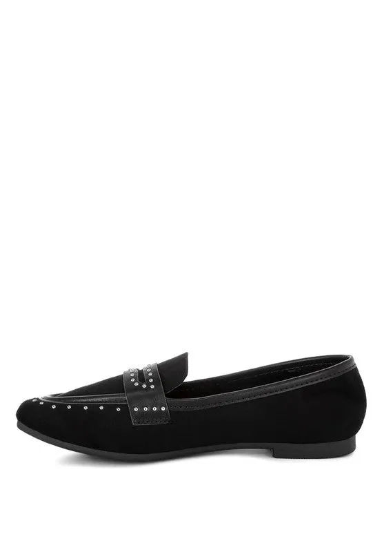 Lumina Penny Strap Studded Loafers for Elegant Style