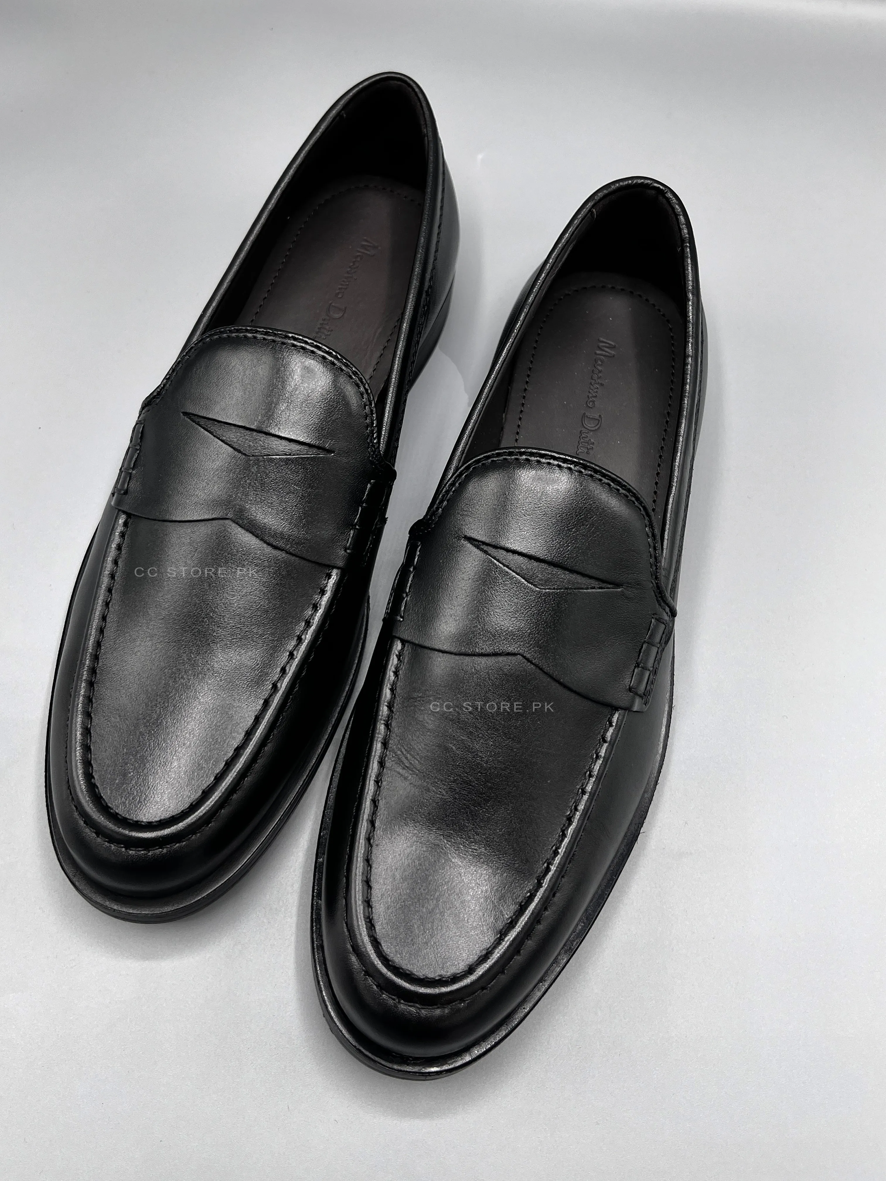 MD Penny Leather Black Loafers
