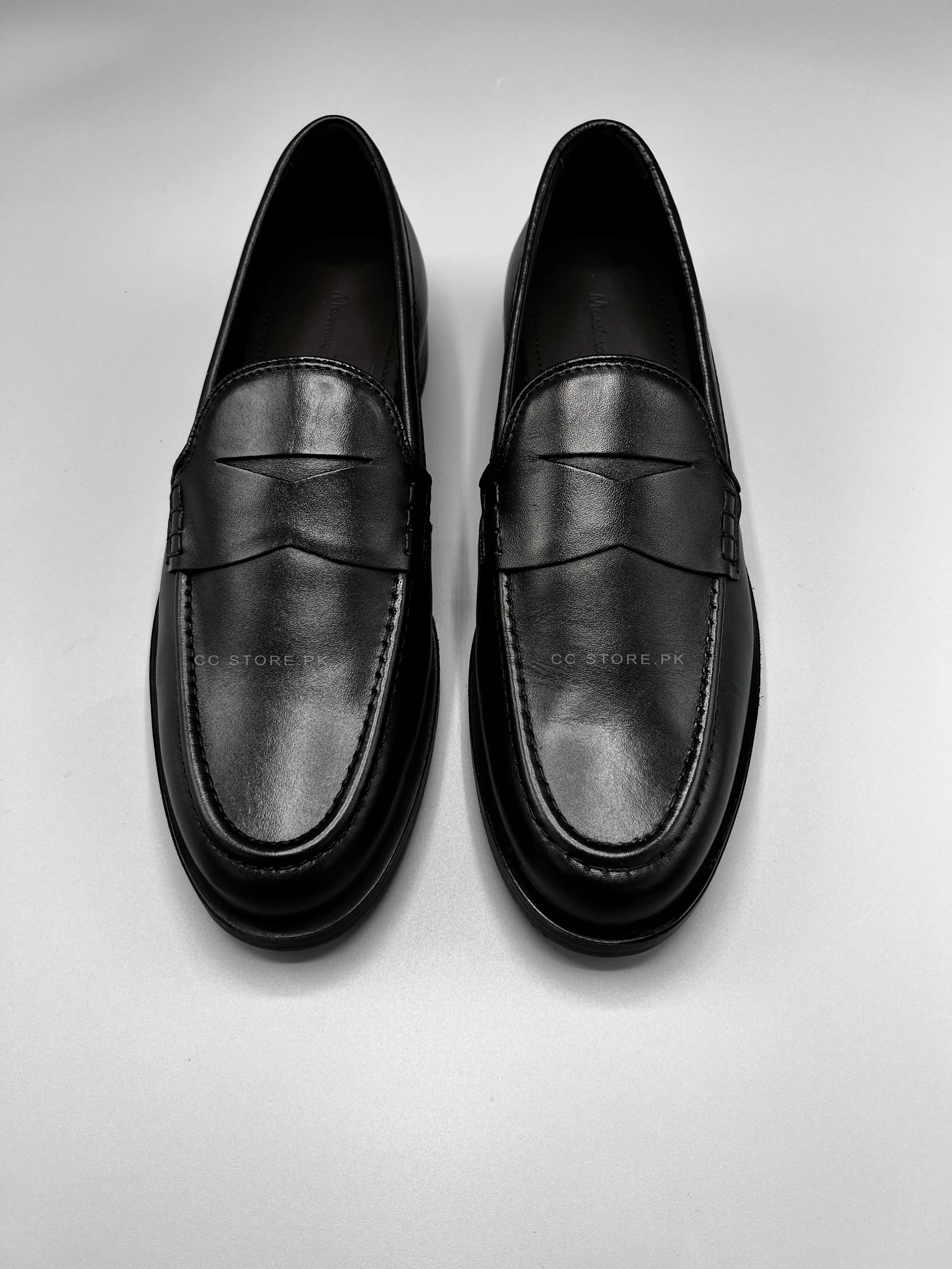 MD Penny Leather Black Loafers