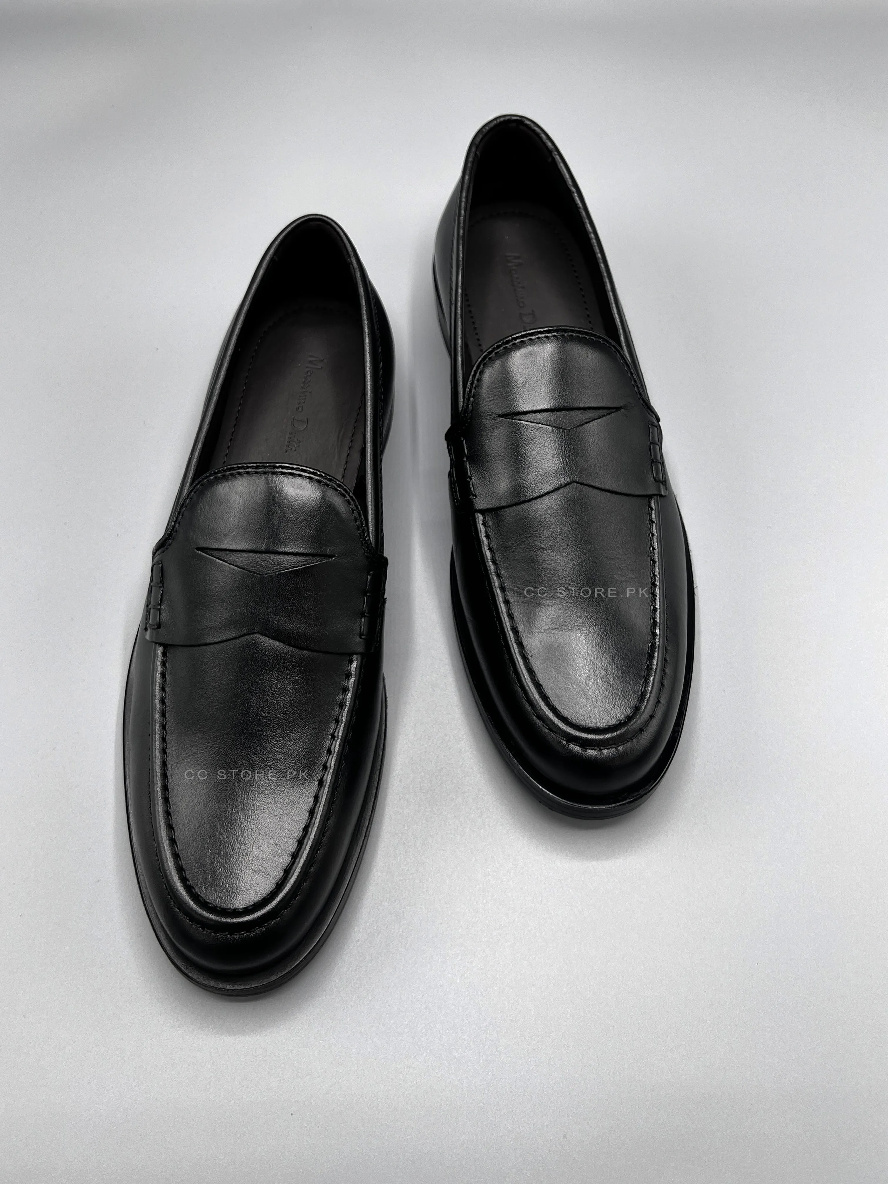 MD Penny Leather Black Loafers