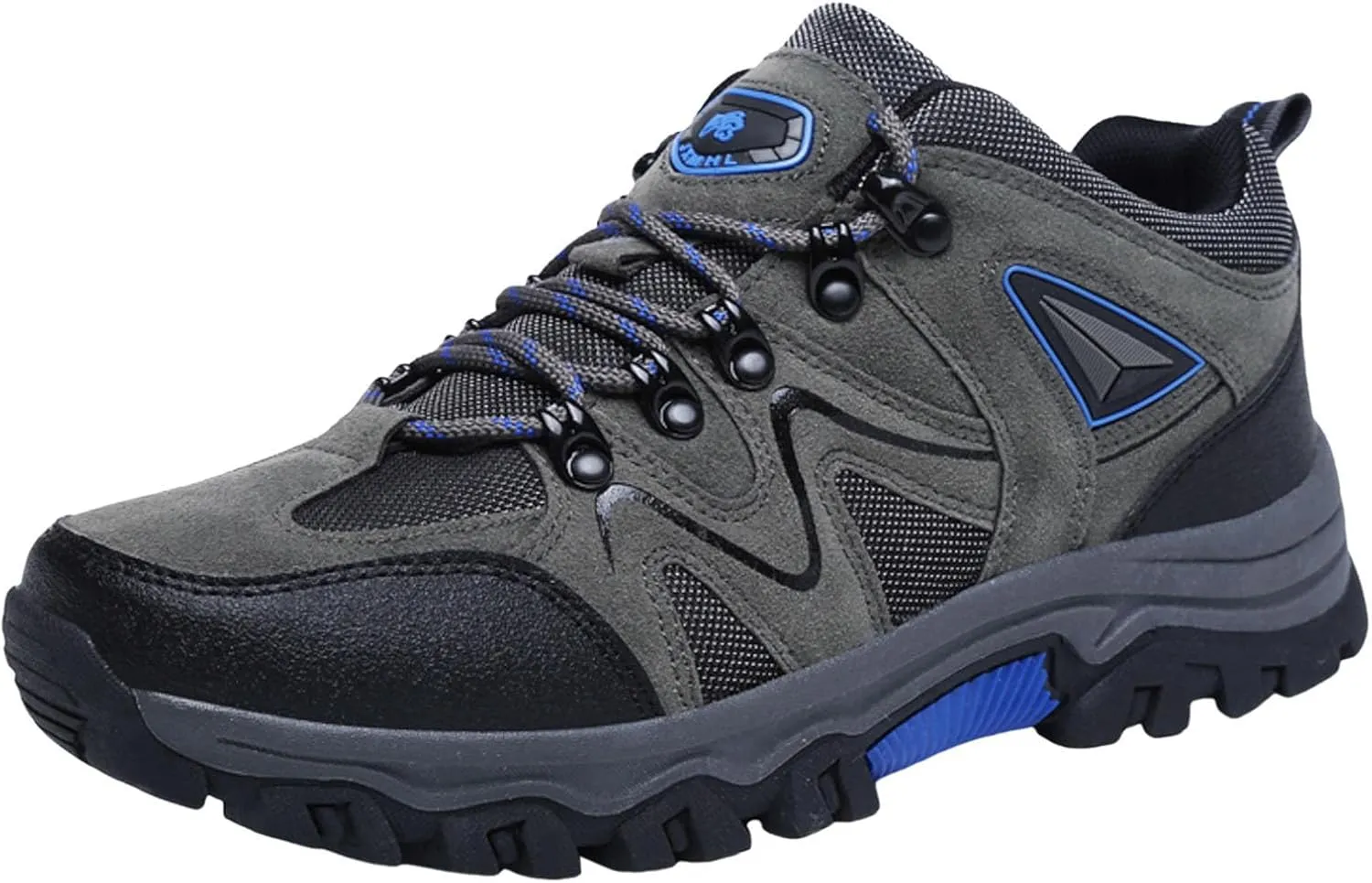 Men Sports Shoes Fashionable New Pattern Solid Color Thick Sole Outdoor Mountaineering Shoes Comfortable Flat Bottom Lace Up Shoes Men Sneaker