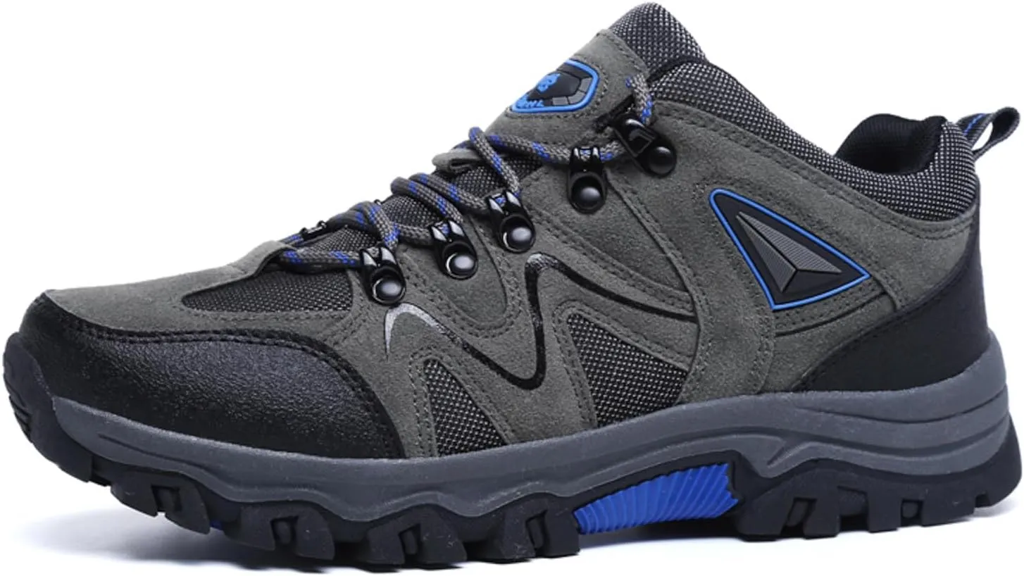 Men Sports Shoes Fashionable New Pattern Solid Color Thick Sole Outdoor Mountaineering Shoes Comfortable Flat Bottom Lace Up Shoes Men Sneaker