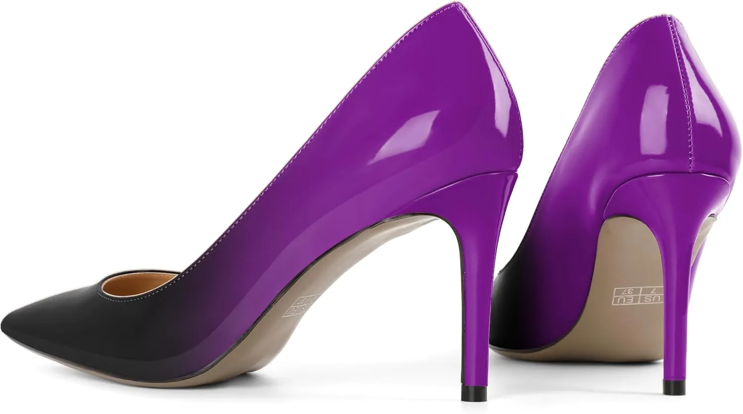 Mettesally Women's Pointed Toe High Heels Gradient Pumps Stiletto Heels Usual Wedding Party Dress Shoes