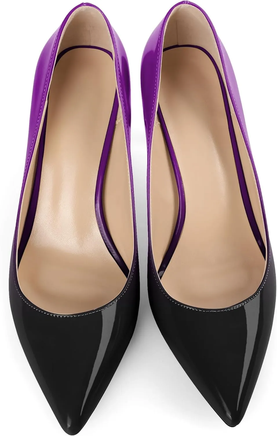 Mettesally Women's Pointed Toe High Heels Gradient Pumps Stiletto Heels Usual Wedding Party Dress Shoes
