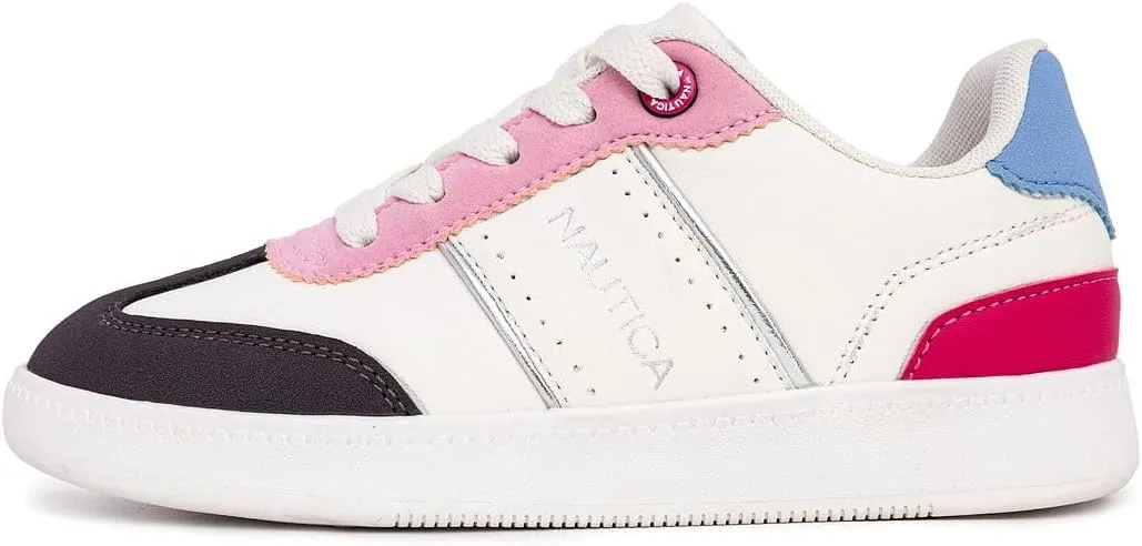 Nautica Boys Girls Casual Fashion Shoes  Comfortable Soccer Classic Walking Tennis Sneakers for Kids  Breathable, Lightweight & Flexible (Lace Up/Bungee) (Low-Top/High Top)