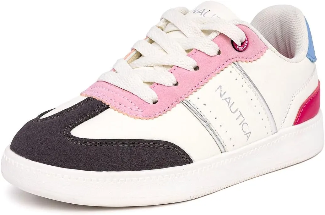 Nautica Boys Girls Casual Fashion Shoes  Comfortable Soccer Classic Walking Tennis Sneakers for Kids  Breathable, Lightweight & Flexible (Lace Up/Bungee) (Low-Top/High Top)