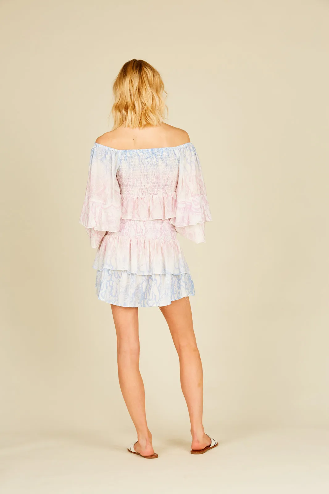 Ocean Drive Ombre Tie Dye Snakeskin Mini Skirt