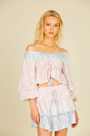 Ocean Drive Ombre Tie Dye Snakeskin Mini Skirt