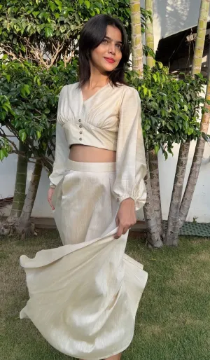 Offwhite Semi Silk Blouse