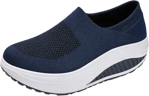 Orthopedic Sneakers for Women Slip On Walking Shoes with Arch Support Comfortable Casual Loafers Plantar Fasciitis Relief Foot Pain Diabetic Swollen Feet