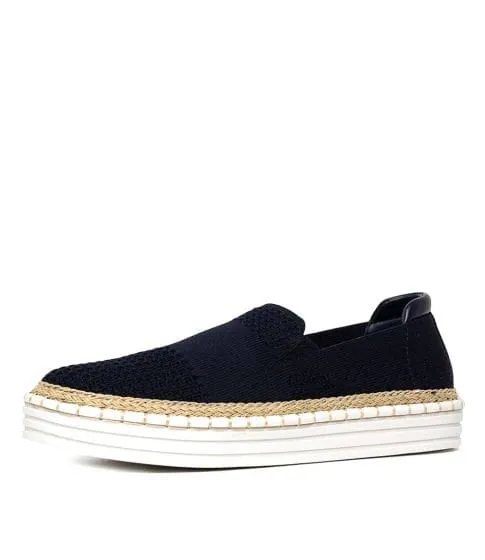 Queen Slip On Sneakers - Navy Knit