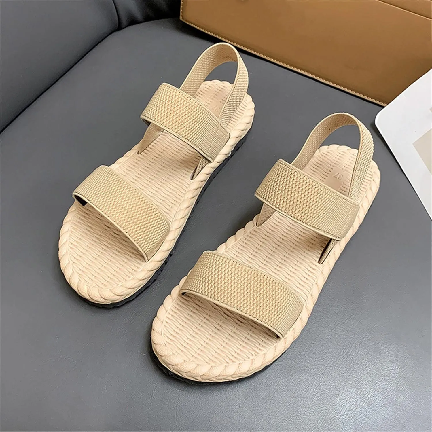 Sandals for Women Summer 2025 Comfortable Shoes Open Toe Ankle BackStrap Wide Fit Walk With Arch Support