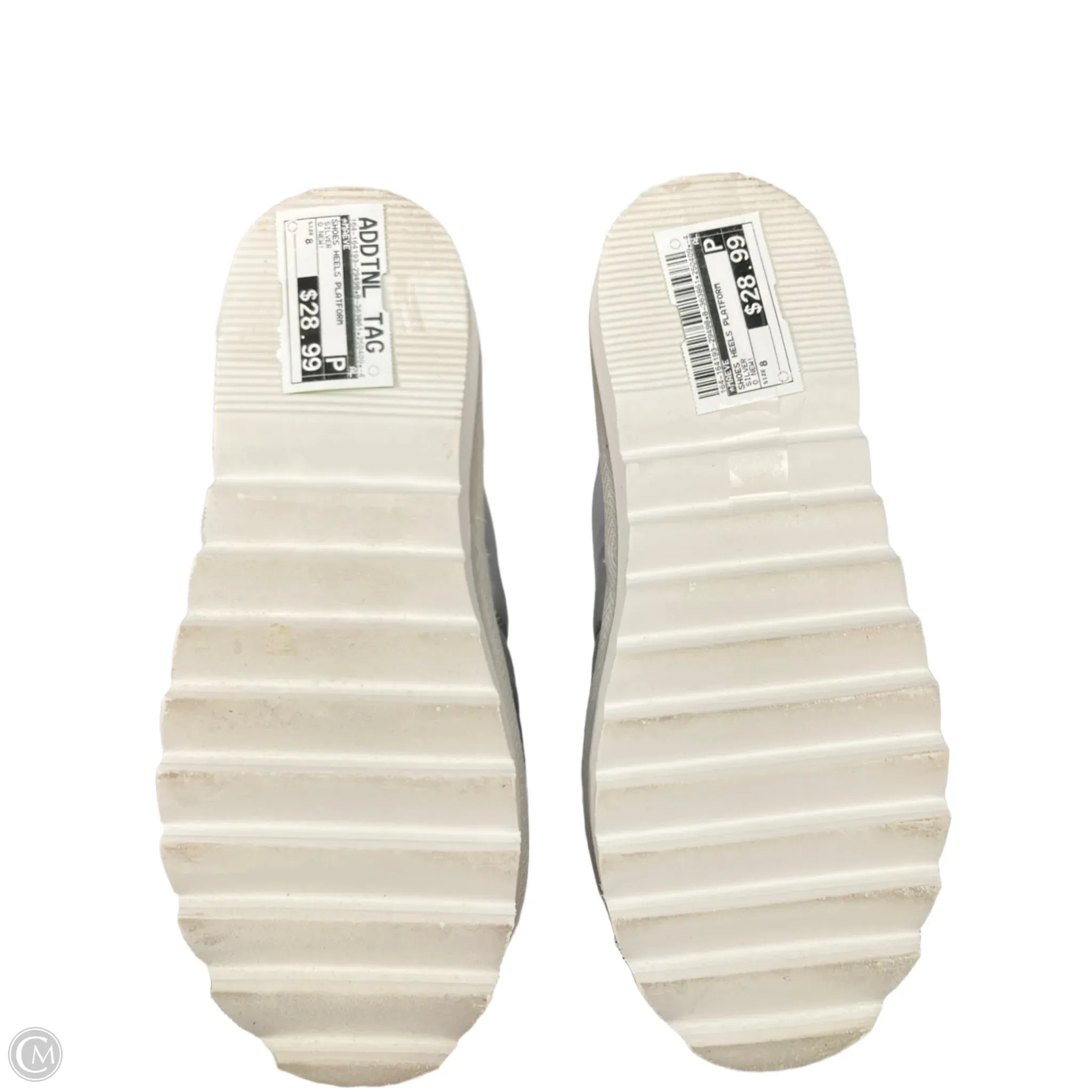 Shoes Heels Platform By Maeve In Silver, Size: 8