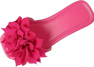 Slides Sandals Women Footwear Women's Summer Flat Casual Fashion Slippers Floral Embellishments One Line Beach Slippers