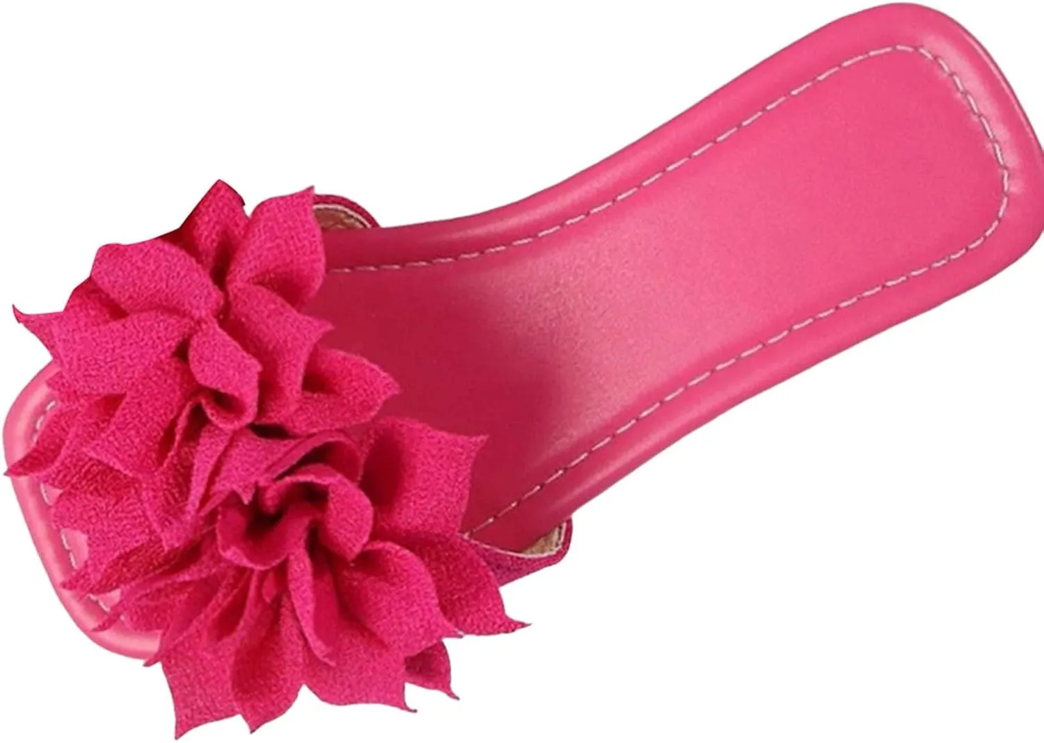 Slides Sandals Women Footwear Women's Summer Flat Casual Fashion Slippers Floral Embellishments One Line Beach Slippers