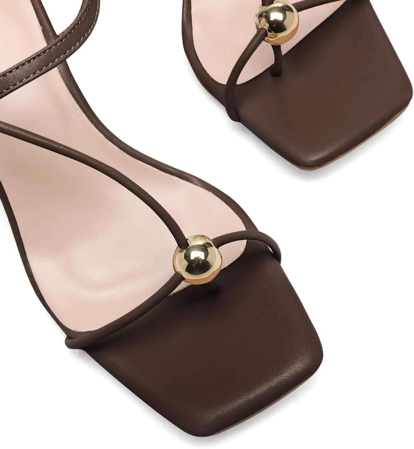 Slingback Heel Sandals for Women with Silver Ball Slim Straps Buckle Comfortable Open Square Toe Kitten Heels Wedding Dress Shoes for Women.