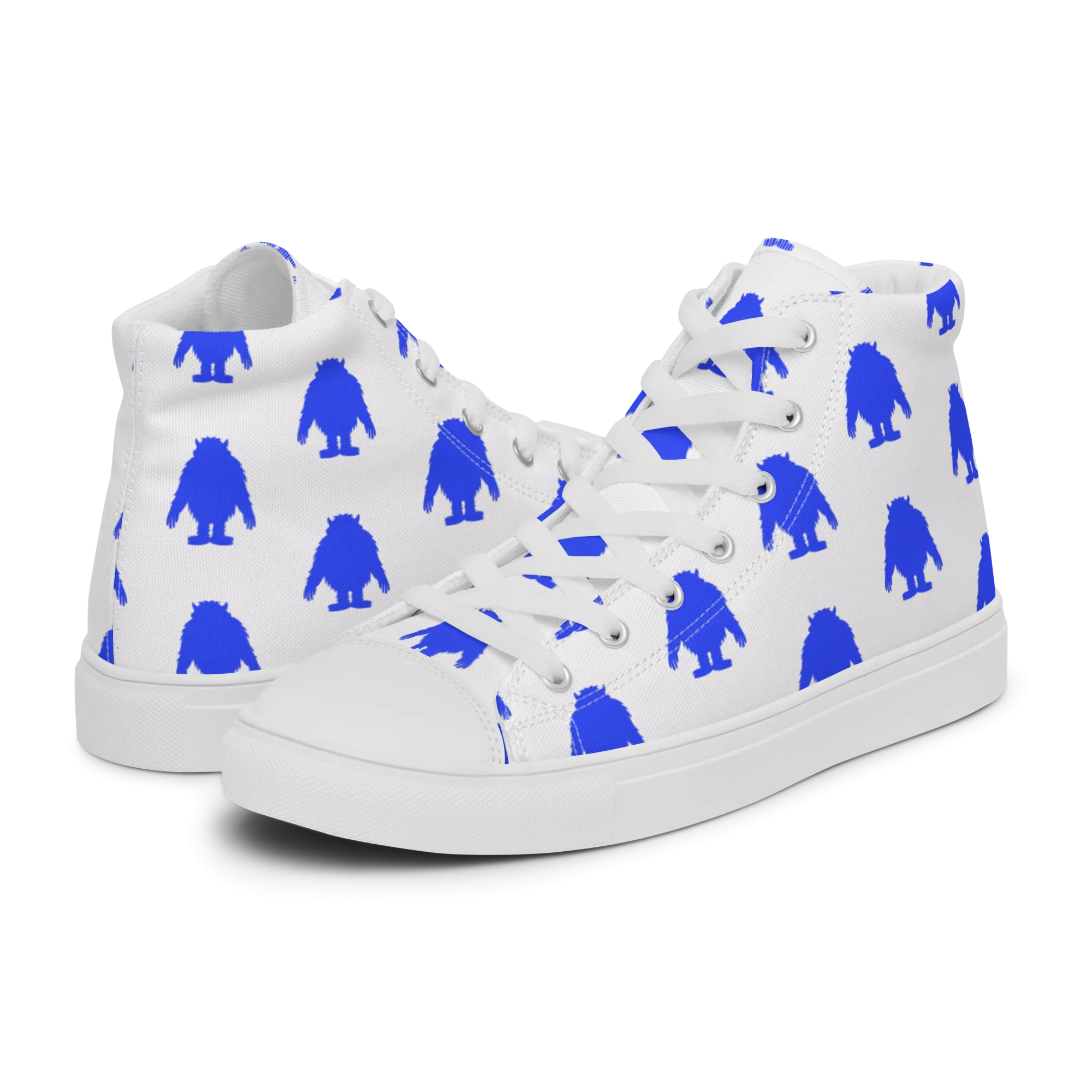 Super Yeti Feet (Men's High Top Canvas Shoes)