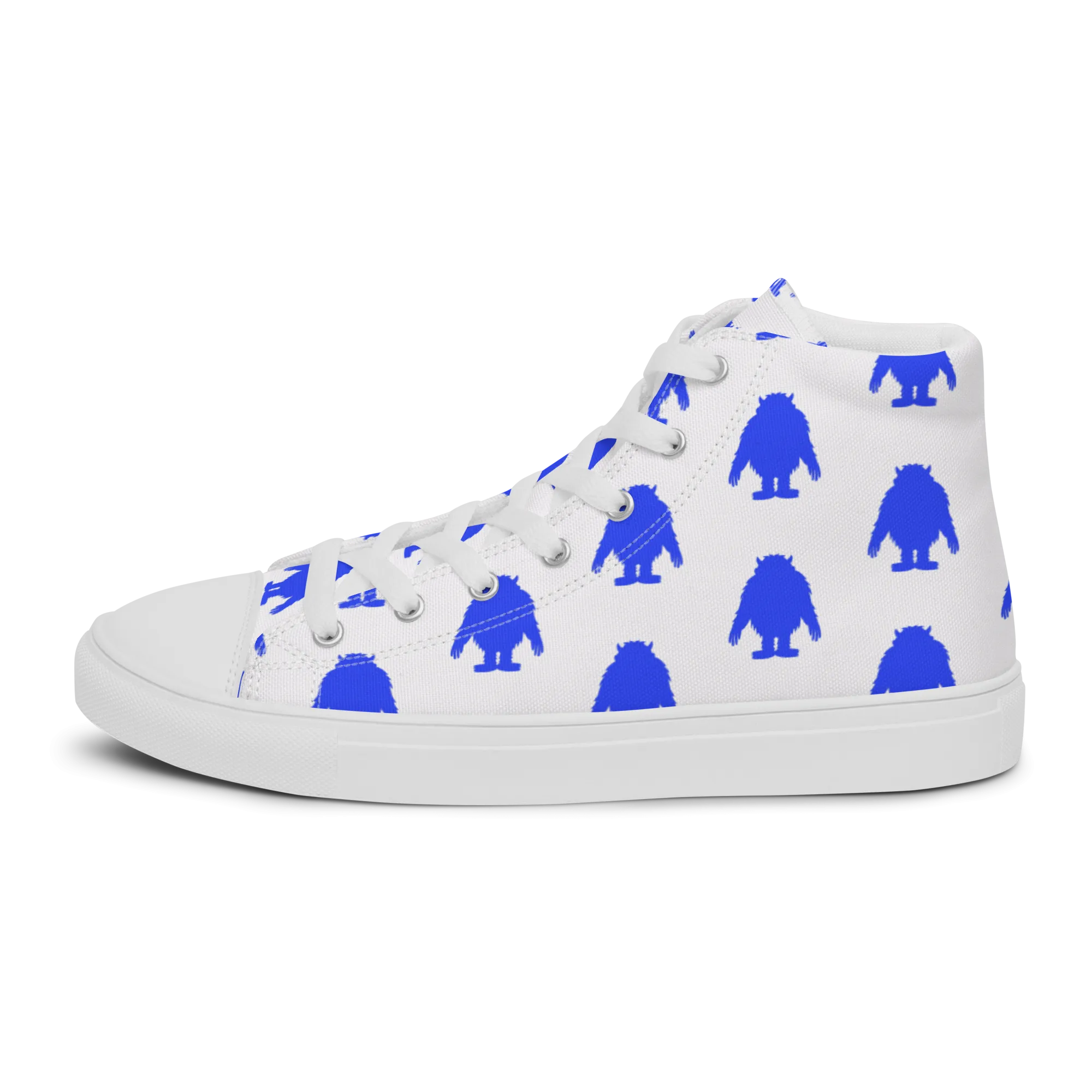 Super Yeti Feet (Men's High Top Canvas Shoes)