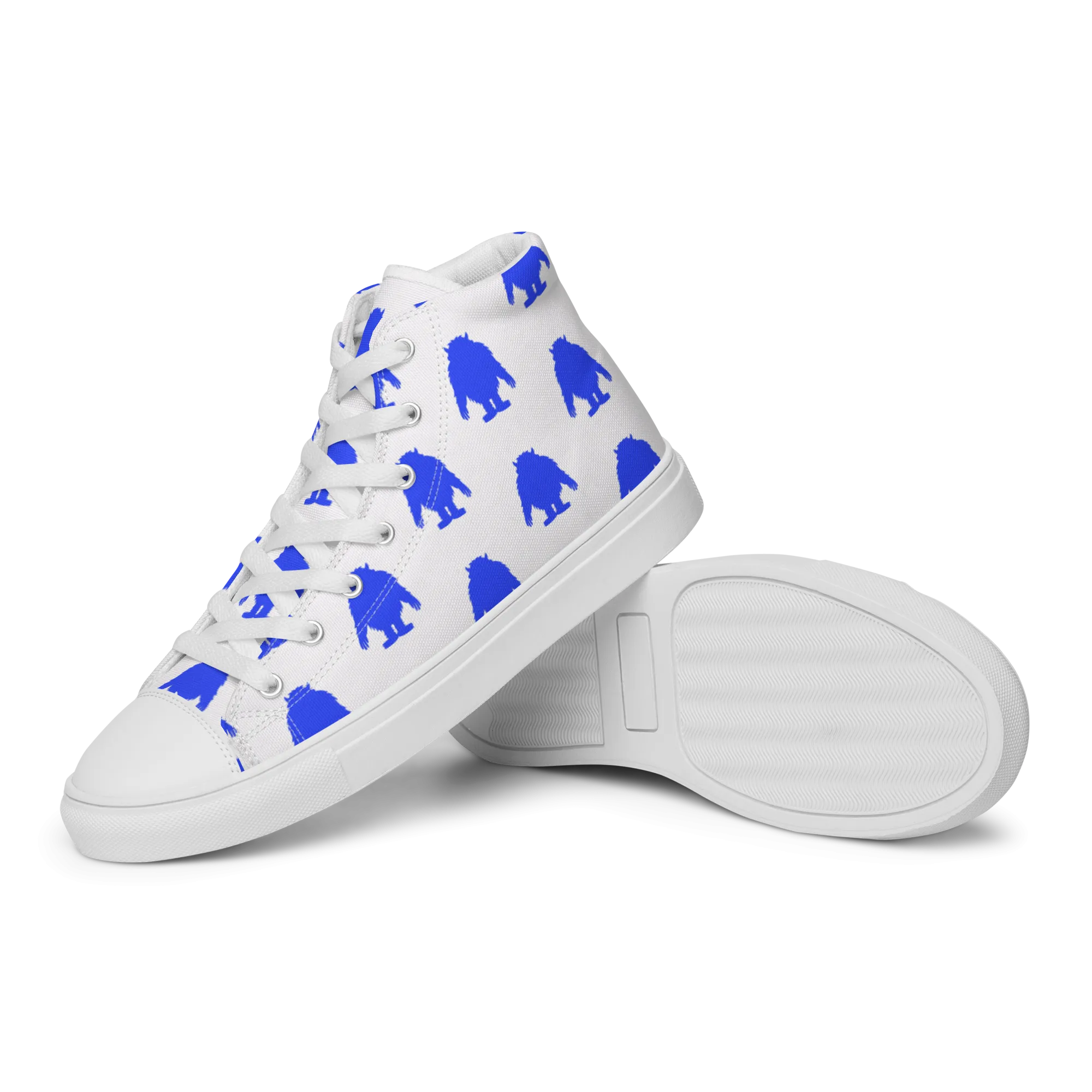 Super Yeti Feet (Men's High Top Canvas Shoes)
