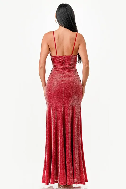 The “Celestial Glow” Glitter Gown
