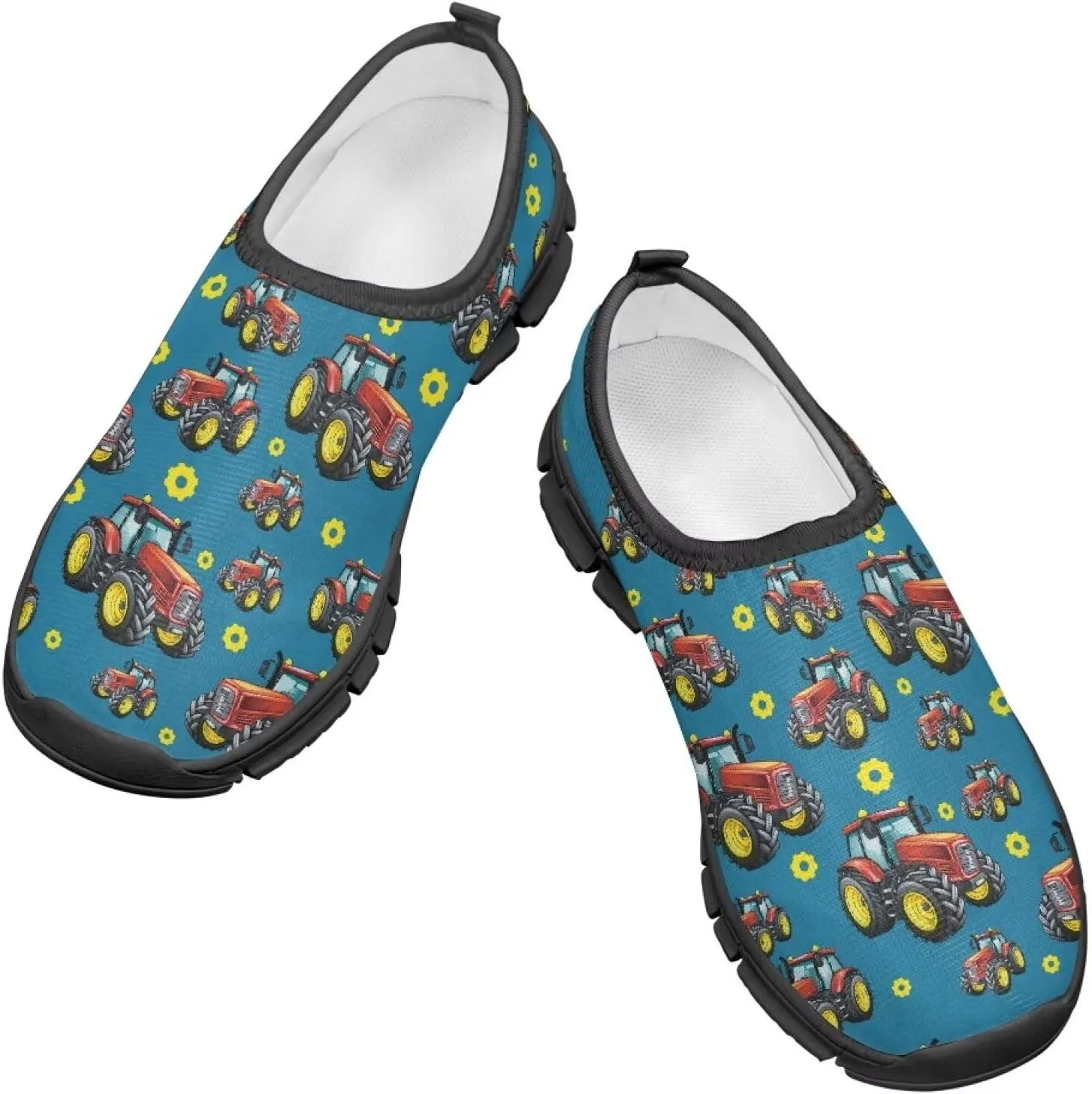 TODIYADDU Kids Running Shoes Slip On Tennis Shoes Boys Girls Lightweight Mesh Trendy Sports Sneakers