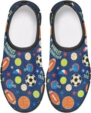 TODIYADDU Kids Running Shoes Slip On Tennis Shoes Boys Girls Lightweight Mesh Trendy Sports Sneakers