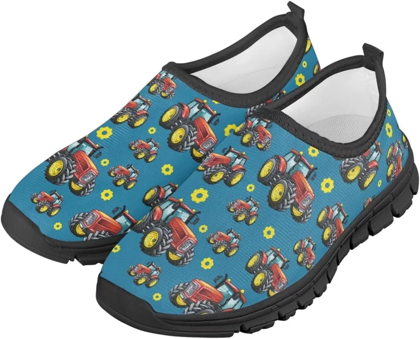 TODIYADDU Kids Running Shoes Slip On Tennis Shoes Boys Girls Lightweight Mesh Trendy Sports Sneakers