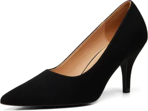 Trary Womens Slingback Pumps, Black Heels Gold Heels Nude Pink Red Heels, Pointed Toe High Heels for Women Sexy Stiletto Heels Buckle Ankle Strap Closed Toe Pumps Office Party Prom Dress Shoes
