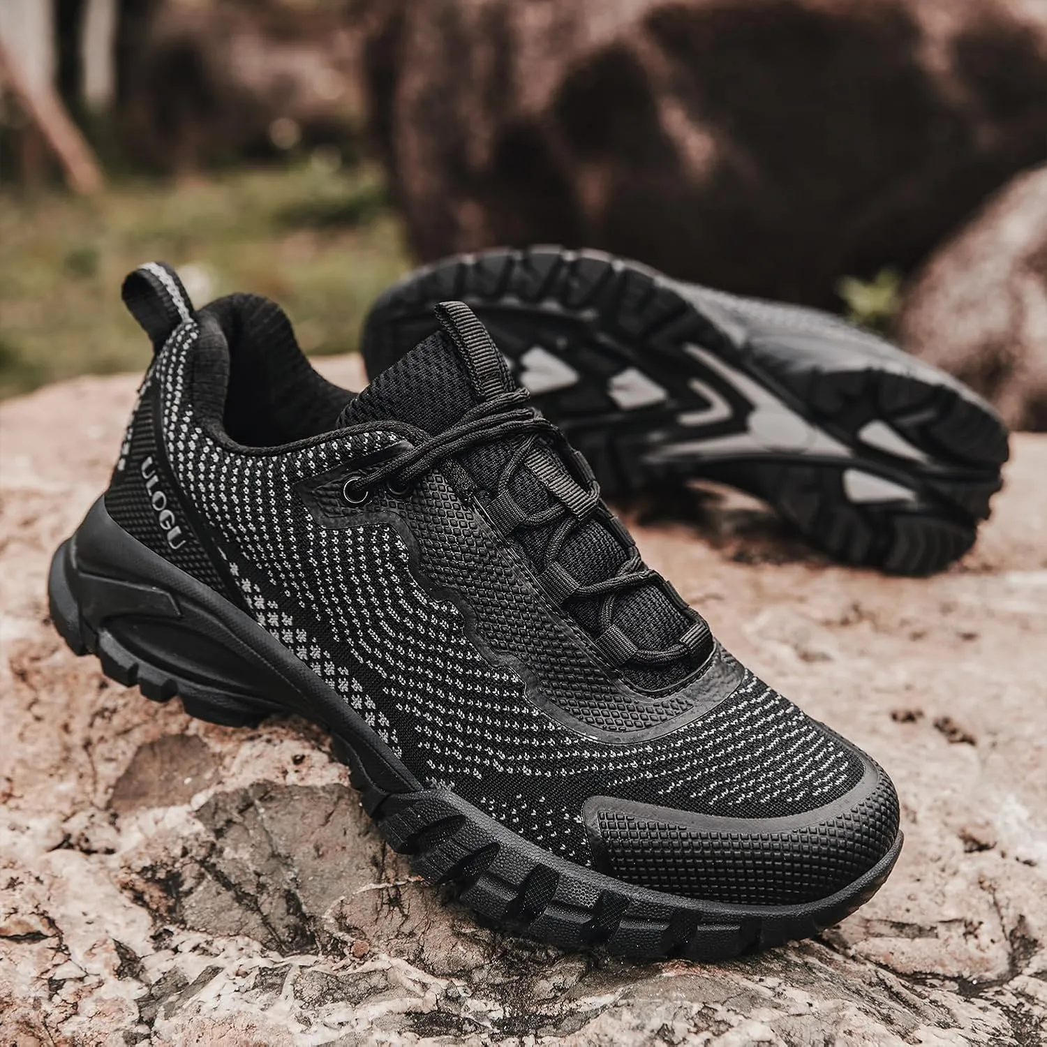 ulogu Waterproof Hiking Shoes for Men Women Comfy Lightweight Non-Slip All Day Walking Work Sneakers 6-Month Warranty