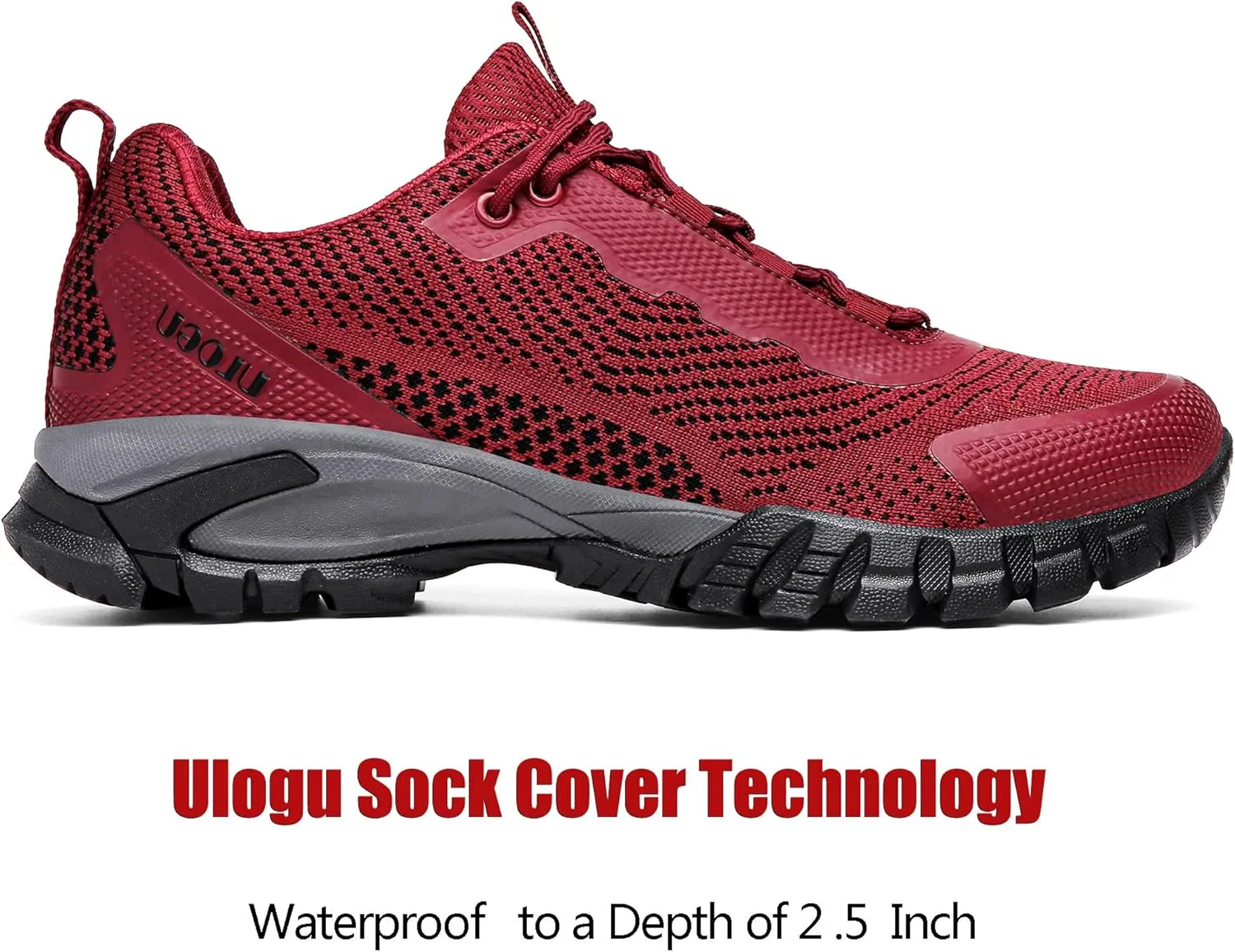 ulogu Waterproof Hiking Shoes for Men Women Comfy Lightweight Non-Slip All Day Walking Work Sneakers 6-Month Warranty