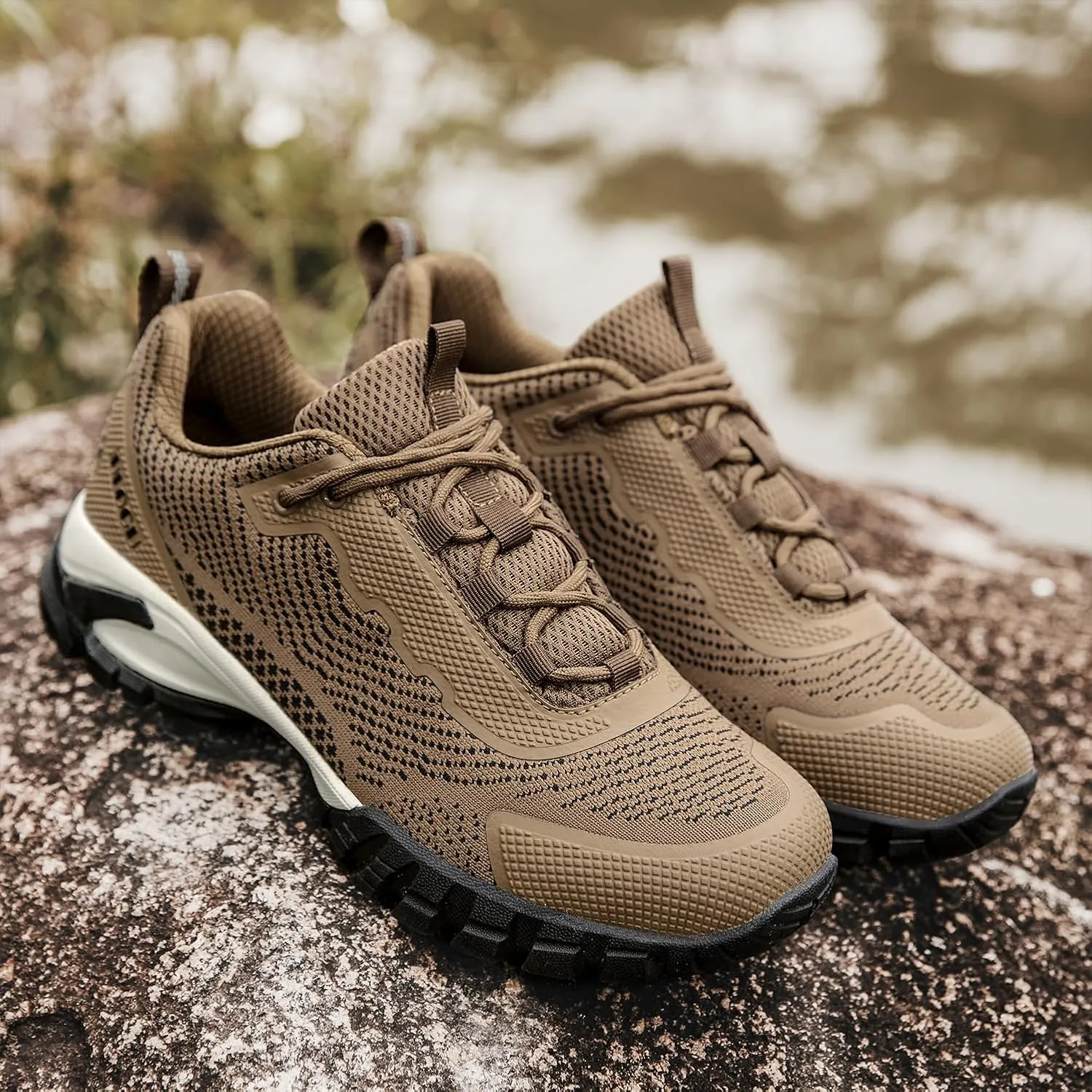 ulogu Waterproof Hiking Shoes for Men Women Comfy Lightweight Non-Slip All Day Walking Work Sneakers 6-Month Warranty
