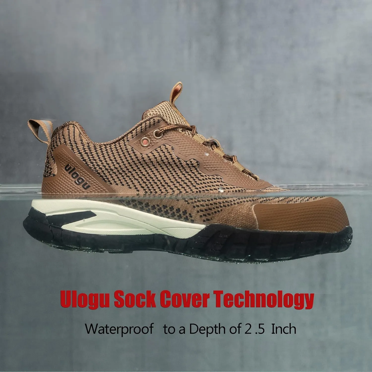 ulogu Waterproof Hiking Shoes for Men Women Comfy Lightweight Non-Slip All Day Walking Work Sneakers 6-Month Warranty