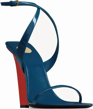 Wedge Sandals for Women Strappy Wedge Heels Pointed Open Toe Heeled Sandals Buckle Ankle Strap Heels Sexy Wedding Dress Shoes
