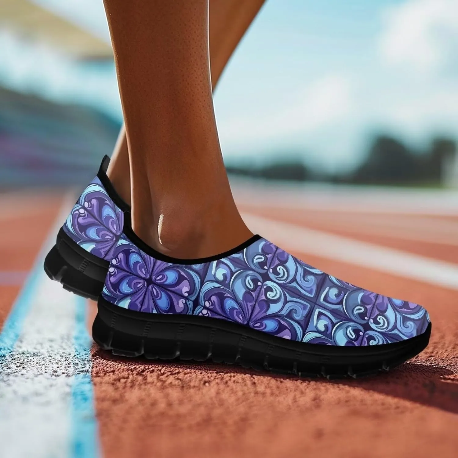 Women Casual Shoes Non-Slip Sports Sneaker Lightweight Athletic Shoe Slip On Loafers for Walking Running US5.5-11.5