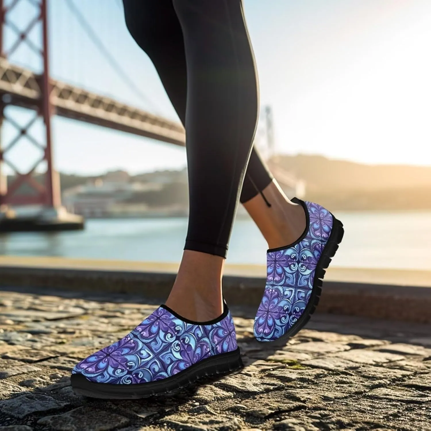 Women Casual Shoes Non-Slip Sports Sneaker Lightweight Athletic Shoe Slip On Loafers for Walking Running US5.5-11.5