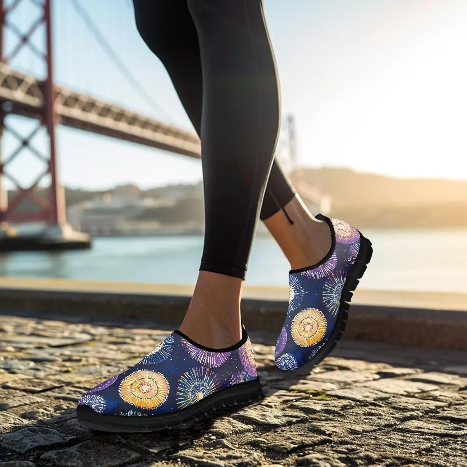 Women Casual Shoes Non-Slip Sports Sneaker Lightweight Athletic Shoe Slip On Loafers for Walking Running US5.5-11.5