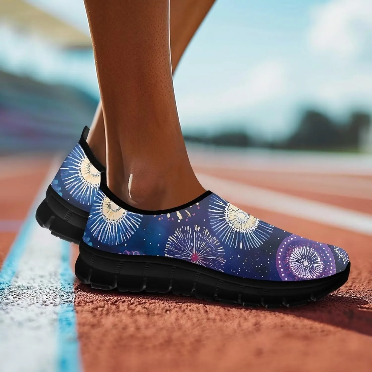 Women Casual Shoes Non-Slip Sports Sneaker Lightweight Athletic Shoe Slip On Loafers for Walking Running US5.5-11.5