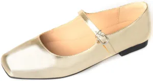 Women Mary Jane Shoes,Square Toe Flats Ballet Flats for Women, Comfortable Ankle Strap,Easy to take on and Off,Matched with Skirts, Dress,Jeans and More.