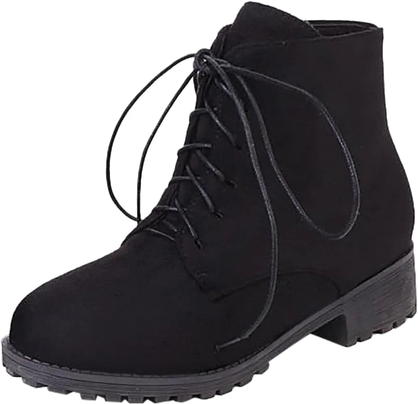 Women's Ankle Boots & Booties Comfortable Wide Width Booties Short Western Boots for Women Walking Shoes Women Fashion Round Toe Cut Out Chunky Stacked Heel Slip on