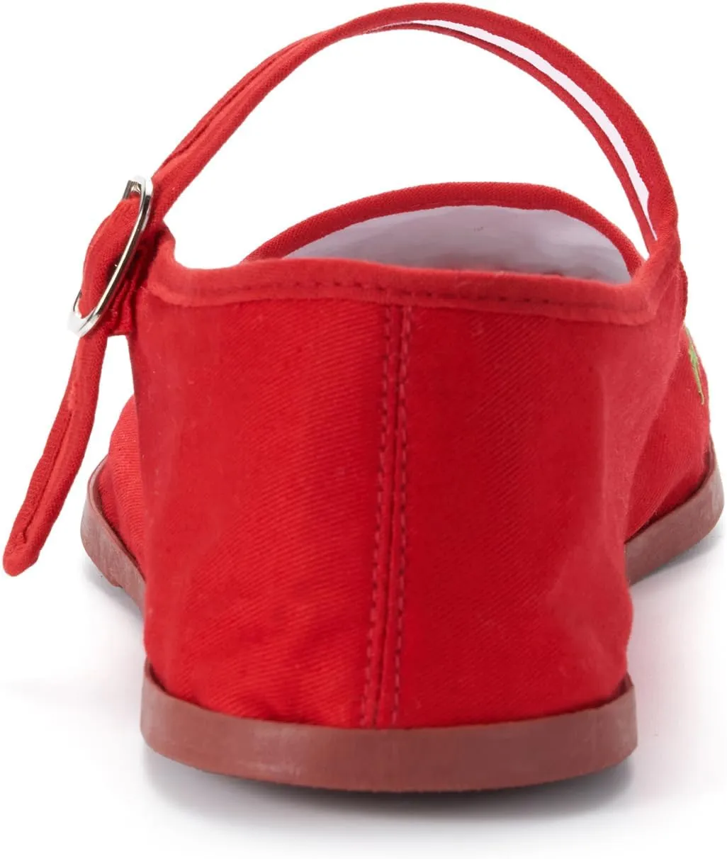 Women's Classic Chinese Mary Jane Shoes Slippers China Doll Flats Buckle Slip On Kung Fu Shoes