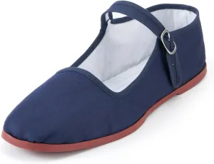 Women's Classic Chinese Mary Jane Shoes Slippers China Doll Flats Buckle Slip On Kung Fu Shoes