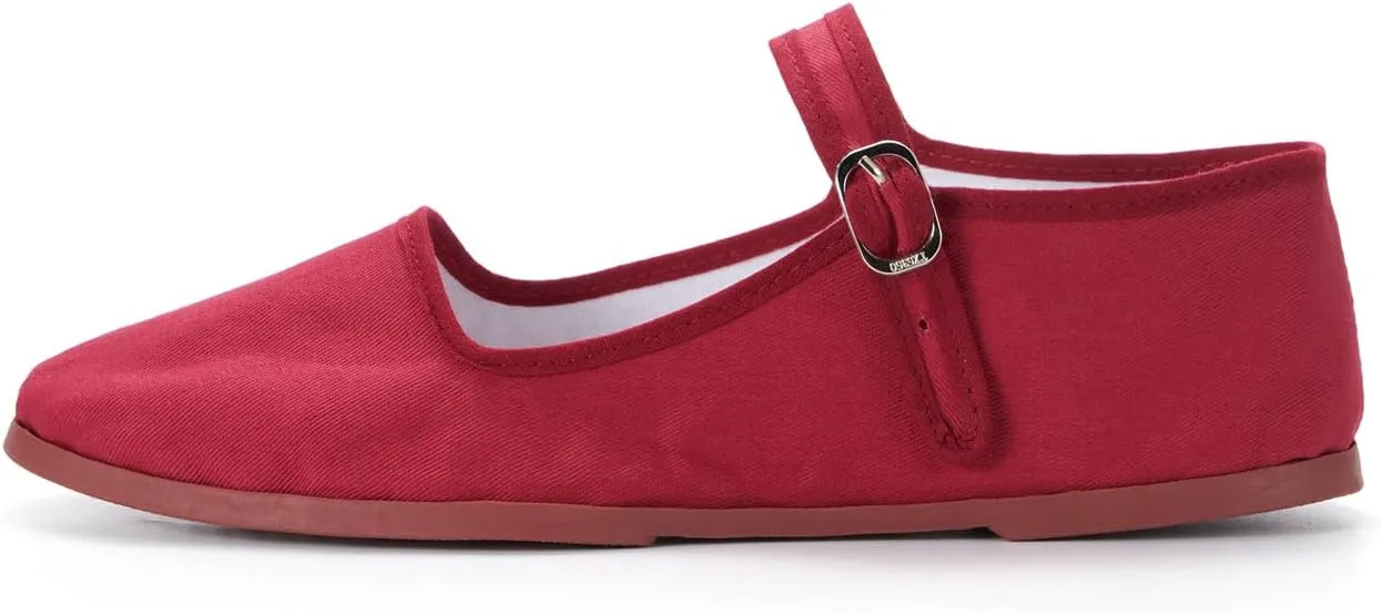 Women's Classic Chinese Mary Jane Shoes Slippers China Doll Flats Buckle Slip On Kung Fu Shoes