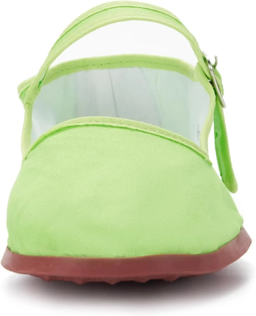 Women's Classic Chinese Mary Jane Shoes Slippers China Doll Flats Buckle Slip On Kung Fu Shoes